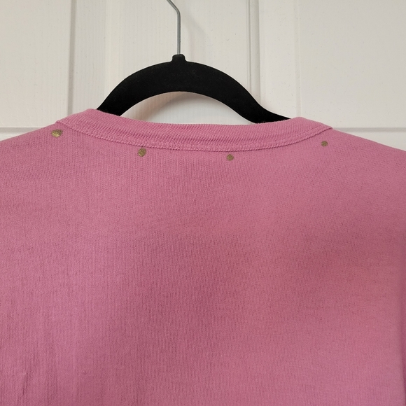 Handpainted Button Down Sweatshirt Dusty Rose w/Painted Florals Youth Sz 14/Lg - Picture 9 of 9